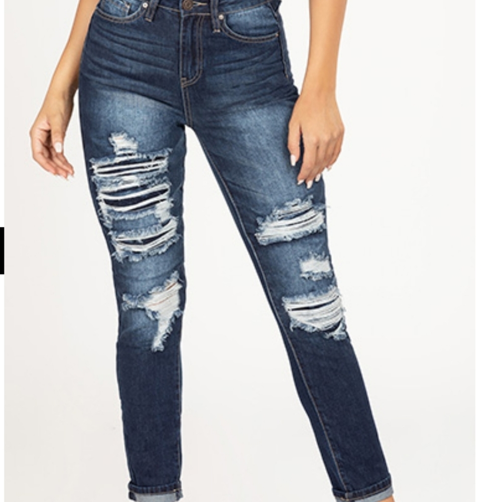 Distressed Blue Women's Jeans